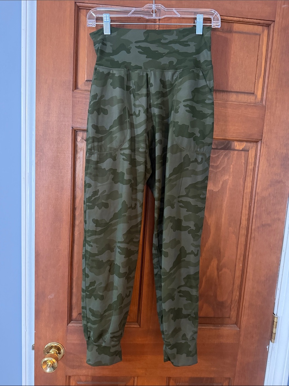 Women's Olive Camo High-Waist Joggers